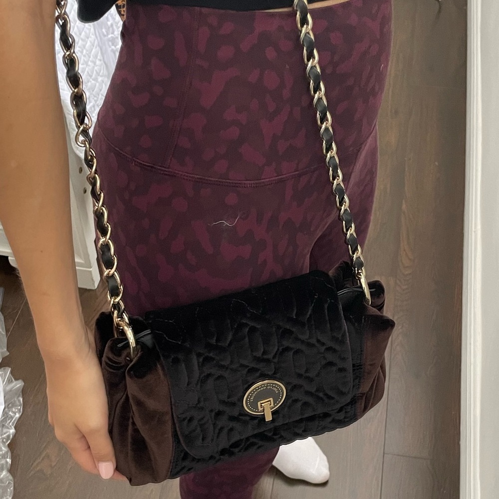 Adolfo dominguez velvet purse